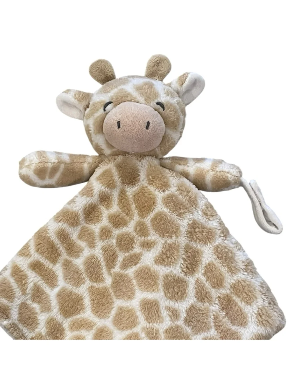 Carters Giraffe Lovey Pacifier Clip Holder Plush Security Blanket 2014